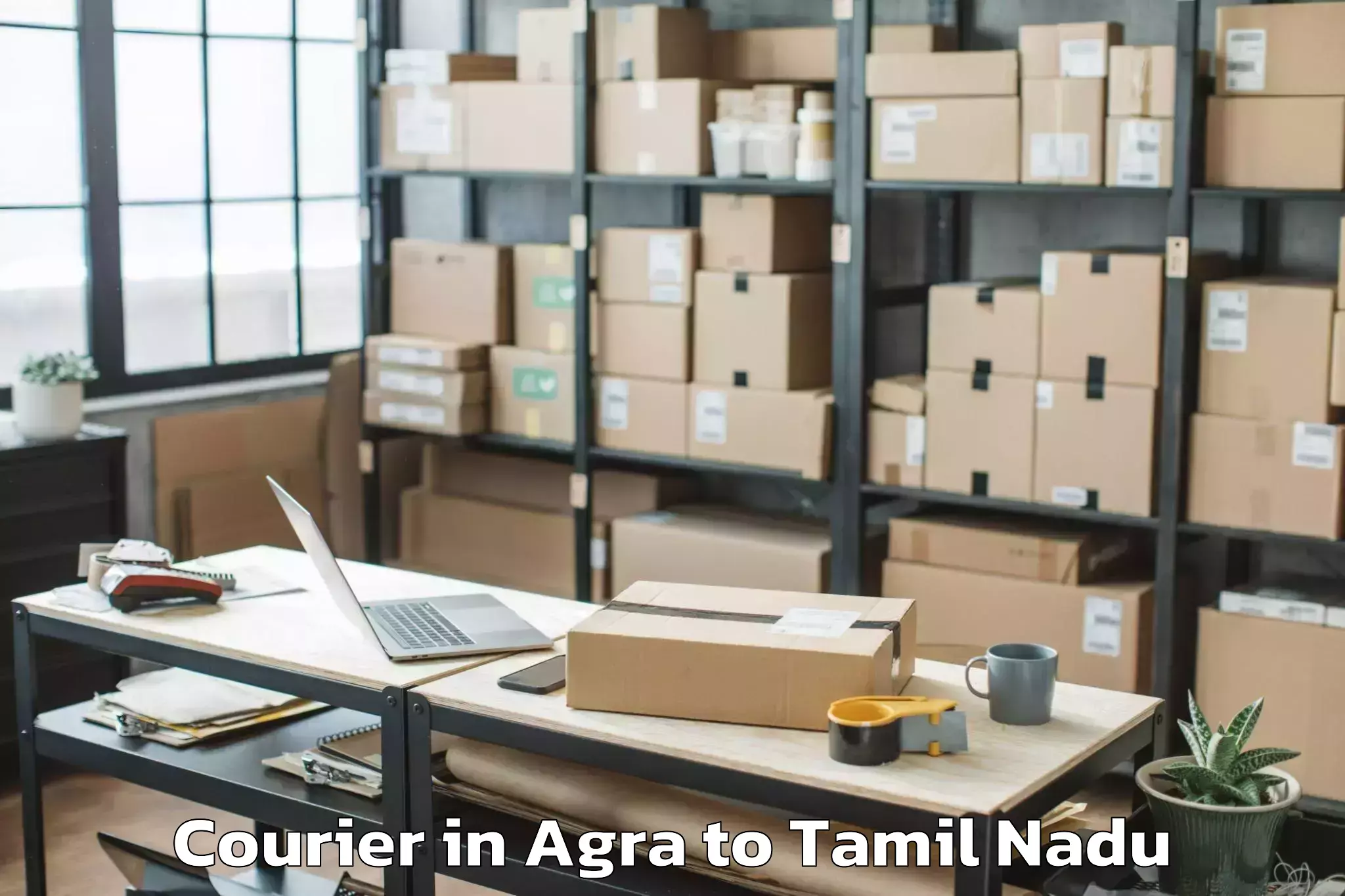 Trusted Agra to Manamelkudi Courier